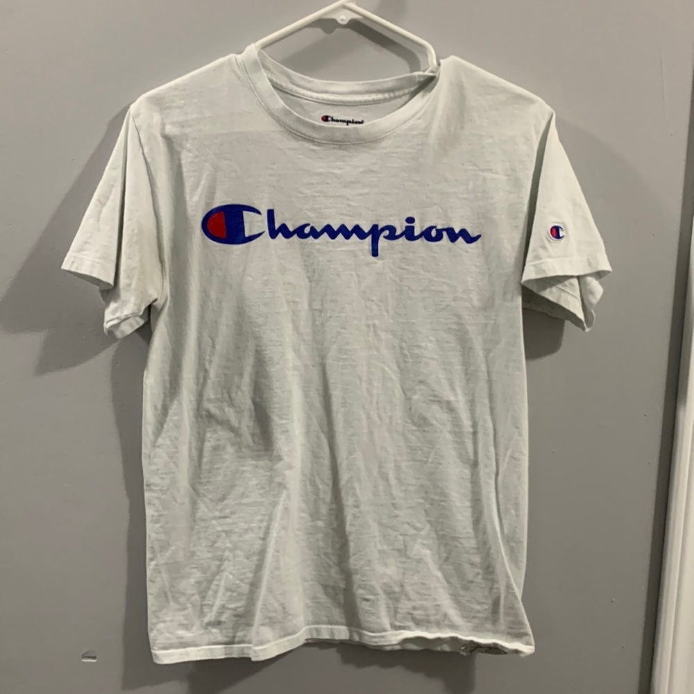 Men’s Champion White Logo T-Shirt
